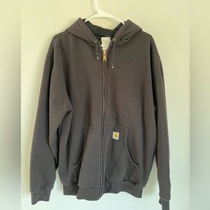 Cathartic men’s zip up hoodie, like new, large, black